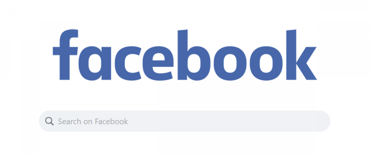 logo facebook and search bar