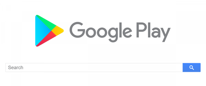 logo Google play and search bar